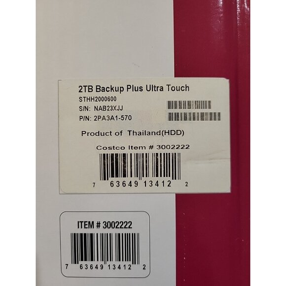Seagate Backup Plus Ultra Touch 2TB USB 3.0 Seagate Rescue Edition - New Sealed - Picture 4 of 5